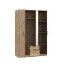 Niko 123cm 3 Door Mirrored Wardrobe with Drawers (NIKS82)