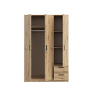 Niko 123cm 3 Door Wardrobe with Drawers (NIKS84)