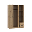 Niko 123cm 3 Door Wardrobe with Drawers (NIKS84)