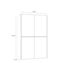 Ozzula 120 cm Sliding Wardrobe OZLS62238