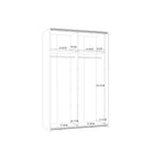 Ozzula 120 cm Sliding Wardrobe OZLS62238