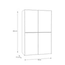 Ozzula 120 cm Sliding Wardrobe X10