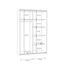Ozzula 120 cm Sliding Wardrobe X10