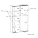Ozzula 120 cm Sliding Cabinet