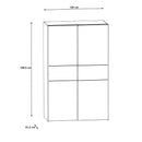 Ozzula 120 cm Sliding Wardrobe X8