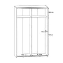 Ozzula 120 cm Sliding Wardrobe X8