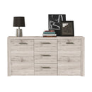 Portland Wide Chest of Drawers with 2 Doors and 3 Drawers