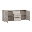 Portland Wide Chest of Drawers with 2 Doors and 3 Drawers