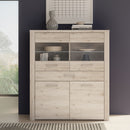 Portland Display Cabinet with 4 Doors and 1 Drawer