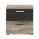 Skive 51cm 2 Drawer Bedside Table (SKVK011)