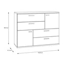 Skive 125cm 2 Door 4 Drawer Sideboard (SKVK46)