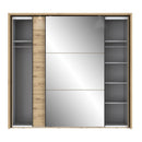Trondheim Sliding Wardrobe With Mirror and LED