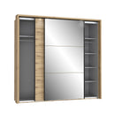 Trondheim Sliding Wardrobe With Mirror and LED