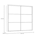 Trondheim Sliding Wardrobe With Mirror and LED