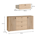 Verniq 160 cm Chest of Drawers
