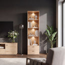 Verniq 55 cm Bookcase with 2 Drawers