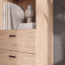 Verniq 55 cm Bookcase with 2 Drawers