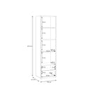 Verniq 55 cm Bookcase with 2 Drawers