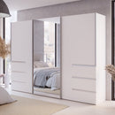 Winn II Sliding Mirrored Door Wardrobe with Drawers 270cm