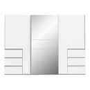Winn II Sliding Mirrored Door Wardrobe with Drawers 270cm