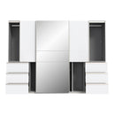 Winn II Sliding Mirrored Door Wardrobe with Drawers 270cm