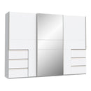 Winn II Sliding Mirrored Door Wardrobe with Drawers 270cm