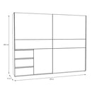Winn II Sliding Door Wardrobe with Drawers 250cm