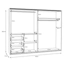 Winn II Sliding Door Wardrobe with Drawers 250cm