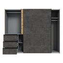 Winn II Sliding Door Wardrobe with Drawers 250cm