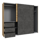 Winn II Sliding Door Wardrobe with Drawers 250cm