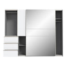 Winn II Sliding Mirrored Door Wardrobe with Drawers 250cm