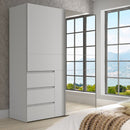 Winn II Sliding Mirrored Door Wardrobe with Drawers 170cm