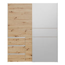 Winn II Sliding Mirrored Door Wardrobe with Drawers 170cm