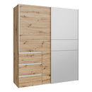 Winn II Sliding Mirrored Door Wardrobe with Drawers 170cm