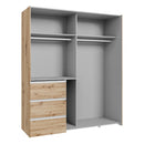 Winn II Sliding Mirrored Door Wardrobe with Drawers 170cm