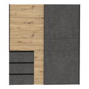 Winn II Sliding Door Wardrobe with Drawers 170cm