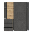 Winn II Sliding Door Wardrobe with Drawers 170cm