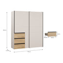Winn II Sliding Door Wardrobe with Drawers 170cm