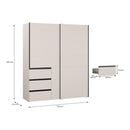 Winn II Sliding Door Wardrobe with Drawers 170cm