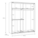 Winn II Sliding Door Wardrobe with Drawers 170cm