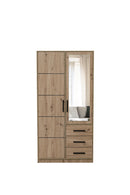 Kos D2 Mirrored Hinged Door Wardrobe 100cm (KOS-D2)