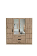 Kos D4 Mirrored Hinged Door Wardrobe 196cm (KOS-D4)