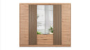Mallorca Hinged Mirror Door Wardrobe 250cm (MALLORCA-250)