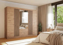 Mallorca Hinged Mirror Door Wardrobe 250cm (MALLORCA-250)