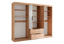 Mallorca Hinged Mirror Door Wardrobe 250cm (MALLORCA-250)