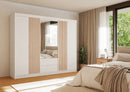 Mallorca Hinged Mirror Door Wardrobe 250cm (MALLORCA-250)
