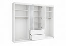 Mallorca Hinged Mirror Door Wardrobe 250cm (MALLORCA-250)