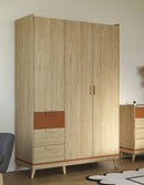 Scandi Hinged Door Wardrobe 144cm