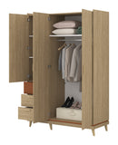 Scandi Hinged Door Wardrobe 144cm