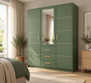 Bali II D3 Hinged Mirrored Door Wardrobe 147cm